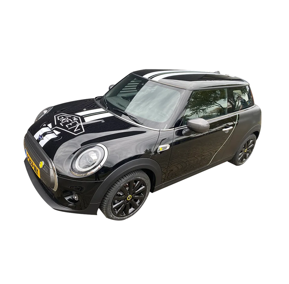 Gewrapte Mini van Mr. Green, uitgesneden